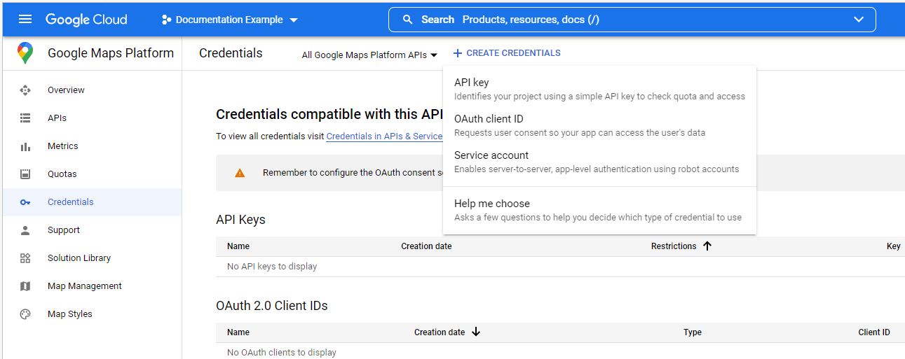 Google Credentials